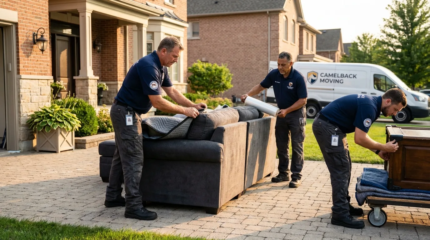 Large estate moving crew wrapping furniture in Moorefield, WV